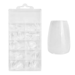 Easy Guide - Press-On Fullcover tipse Clear – Coffin -kratke (100 kom.) TP100734