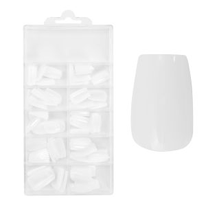 Easy Guide - Press-On Fullcover tipse Milky – Coffin -kratke (100 kom.) TP100735